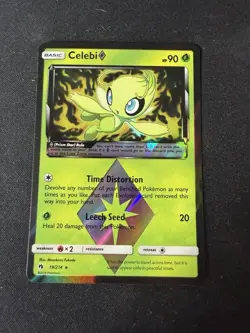 Celebi 19/214- Prism Star Lost Thunder Pokemon Ultra Rare Holo Mint Condition - Image 1
