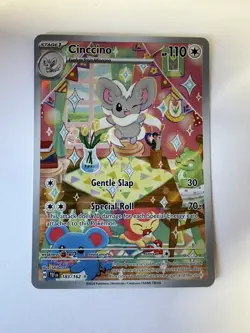 Pokemon TCG Cinccino Illustration Rare Full Art Holo SV05 183/162 110 HP EN - Image 1