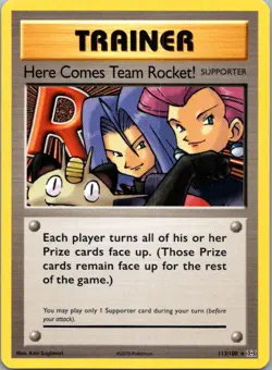 Pokemon TCG Here Comes Team Rocket 113/108 Evolutions NM - Image 1