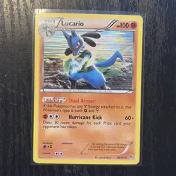 Lucario 78/135 Holo Rare Plasma Storm Pokemon LP - Image 1