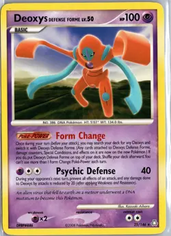 Deoxys Defense Forme 25/146 Rare Legends Awakened Pokemon Lightly Played - Image 1