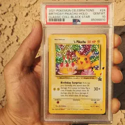 2021 Pokemon Celebrations Birthday Pikachu PSA 10 - Image 1