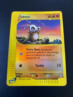 POKEMON CUBONE REVERSE HOLO FOIL 72/147 AQUAPOLIS ENGLISH EX - Image 1