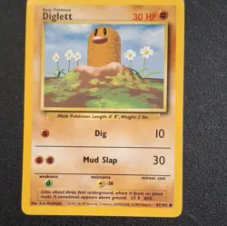 Wizards of the Coast Pokemon TCG Diglett 47/102 Base Set Reg Com Basic Eng 1999 - Image 1