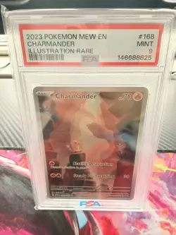 2023 Pokemon Mew English 151 Charmander Illustration Rare PSA 9 #168 IR - Image 1