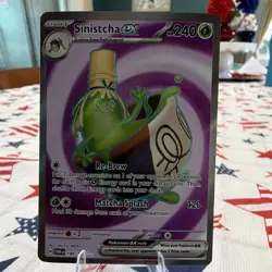Sinistcha ex Full Art 189/167 Sv06: Twilight Masquerade Ultra Rare Holo 2024 - Image 1