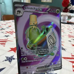 Sinistcha ex Full Art 189/167 Sv06: Twilight Masquerade Ultra Rare Holo 2024 - Image 2