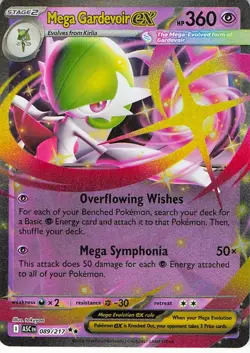 Mega Gardevoir ex 089/217 Double Rare Ascended Heroes Pokemon Holo Near Mint - Image 1