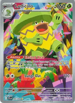 Ludicolo 095/094 Illustration Rare Phantasmal Flames Pokemon Holo Near Mint - Image 1