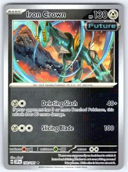 Iron Crown 132 Rare Surging Sparks Pokemon Reverse Holo - Image 1