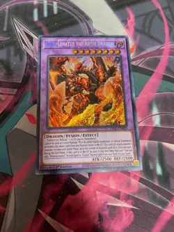 YUGIOH - ALBA LENATUS THE ABYSS DRAGON - SECRET RARE - 1ST ED - NM - DIFO - Image 1