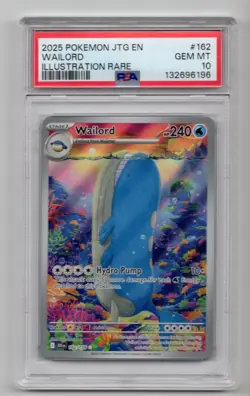 Pokemon TCG Wailord Sv09: Journey Together Illustration Rare 162/159 PSA 10 - Image 1