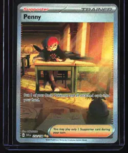 Pokemon Scarlet And Violet Base Set Penny Special Illustration Rare 252/198 Sv01 - Image 1