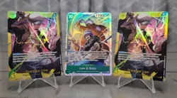 Bandai One Piece TCG Trafalgar Law OP10-119 SEC x2 + Law & Bepo ST24-004 Foil - Image 1