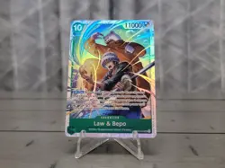 Bandai One Piece TCG Trafalgar Law OP10-119 SEC x2 + Law & Bepo ST24-004 Foil - Image 4