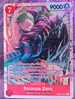 Roronoa Zoro EB04-007 Super Rare Adventure on Kami's Island One Piece Foil NM - Image 1