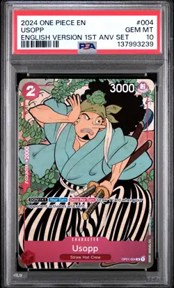 Usopp 004 One Piece English Version 1st Anniversary Set One Piece PSA 10 - Image 1