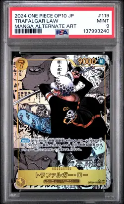 Trafalgar Law 119 Manga Alternate Art One Piece Japanese PSA 9 OP10 - Image 1