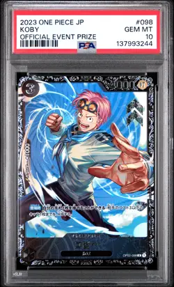 Koby 098 Official Event Prize One Piece Promos One Piece Japanese PSA 10 - Image 1