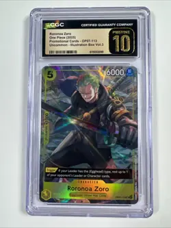 Roronoa Zoro OP07-113 Illustration Box Vol.3 One Piece Promo CGC Pristine 10 - Image 1