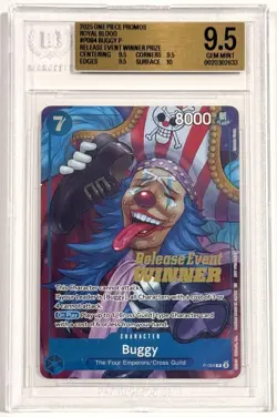 2025 One Piece Buggy P-084 Release Event Winner Prize BGS 9.5 Gem Mint Promo - Image 1