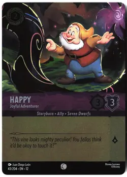 Disney Lorcana TCG Happy Joyful Adventurer 43/204 Foil Wilds Unknown - Image 1