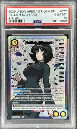 Union Arena TCG - Hellish Blizzard (U*) #UE06BT/OPM-022 - Foil (PSA 10) - Image 1