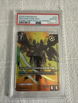 Gundam TCG Gundam Deathscythe Hell Store Tournament Winner Card Psa 10 - Image 1