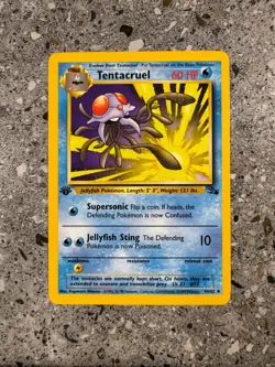 Pokemon TCG Cards 1st Edition Tentacruel 44/62 Fossil Uncommon EXC-NM - Image 1