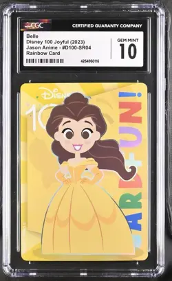Belle Disney 100 Joyful (2023) Card Fun! Rainbow #D100-SR04 CGC 10 GEM MINT - Image 1