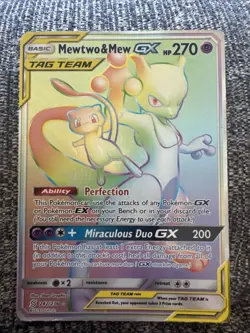 Mewtwo & Mew GX 242/236 Holo Ultra Rare Ungraded Pokemon Card - Image 1