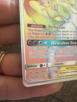 Mewtwo & Mew GX 242/236 Holo Ultra Rare Ungraded Pokemon Card - Image 4