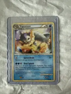 Pokemon TCG Vaporeon Call of Legends Non-Holo Card 52/95 Uncommon LP - Image 1