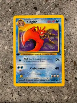 Pokemon TCG Cards 1st Edition Kingler 38/62 Fossil Uncommon NM - Image 1