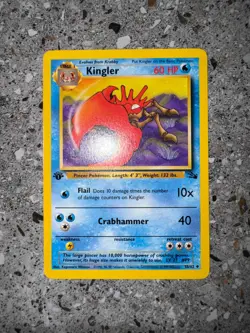 Pokemon TCG Cards 1st Edition Kingler 38/62 Fossil Uncommon NM - Image 3
