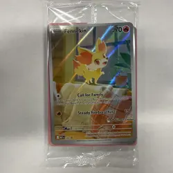 Pokemon TCG Chaos Rising Fennekin Pokemon Center 080 Stamped Promo Card - Sealed - Image 1