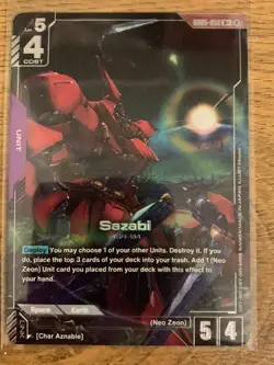 Gundam Card Game - Sazabi R+ - GD05-052 Freedom Ascension - Image 1