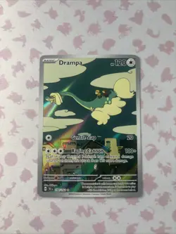 Pokemon TCG Drampa Full Art Holo Card 184/162 Temporal Forces Illustration Rare - Image 1