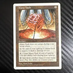 MTG Mana Vault Fifth Edition 5ED Magic the Gathering Rare LP/NM - Image 1