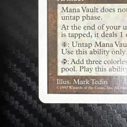 MTG Mana Vault Fifth Edition 5ED Magic the Gathering Rare LP/NM - Image 3