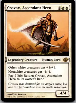 Crovax, Ascendant Hero 3 Rare Planar Chaos Magic: The Gathering Lightly Played - Image 1