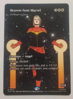 MTG: Heaven-Sent Marvel - Archangel of Thune (Borderless) Marvel Universe... - Image 1