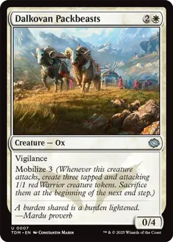 NM - Dalkovan Packbeasts [TDM - 7] Tarkir: Dragonstorm - Image 1