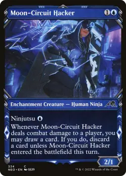 NM - Moon-Circuit Hacker (Showcase) [NEO - 334] Kamigawa: Neon Dynasty - Image 1