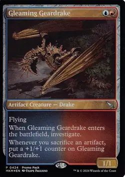 Gleaming Geardrake Foil P Promo Pack: Murders at Karlov Manor 424 NM - Image 1