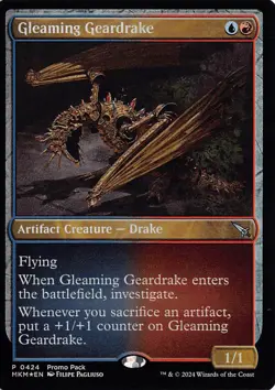 Gleaming Geardrake Foil P Promo Pack: Murders at Karlov Manor 424 NM - Image 1