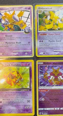 Pokemon • 8 Card Lot • Abra + Dark Kadabra + ALAKAZAM 2/123 w/ Swirl! • HP-LP - Image 2