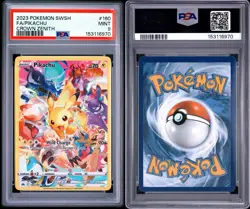 Pikachu Full Art #160/159 PSA 9 Mint Crown Zenith Secret Rare Pokemon EN - Image 3