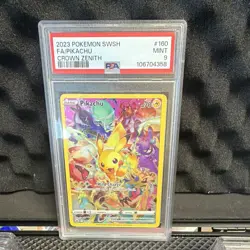 Pokemon TCG Pikachu 160/159 Crown Zenith Secret Rare Full Art Holo EN PSA 9 - Image 1