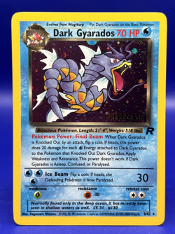 2000 Pokemon Card Team Rocket Prerelease Dark Gyarados 8/82 Promo Holo Rare LP+ - Image 1